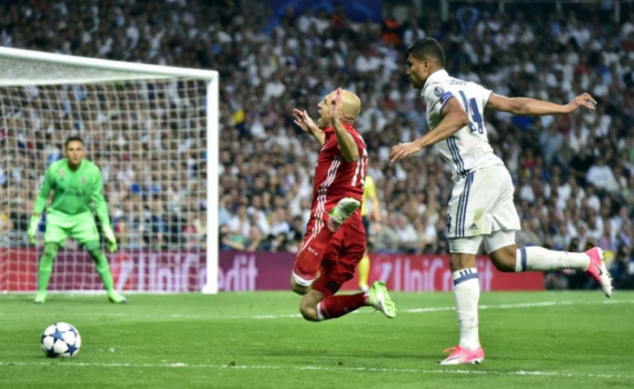 Robben e Casemiro- Real Madrid x Bayern de Munique
