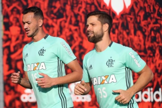 Diego e Réver - Treino do Flamengo