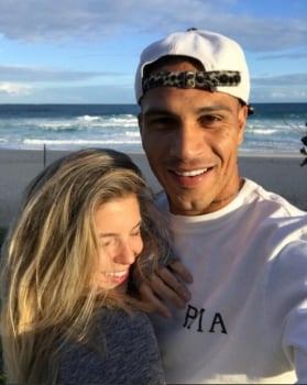 Thaísa Leal e Paolo Guerrero
