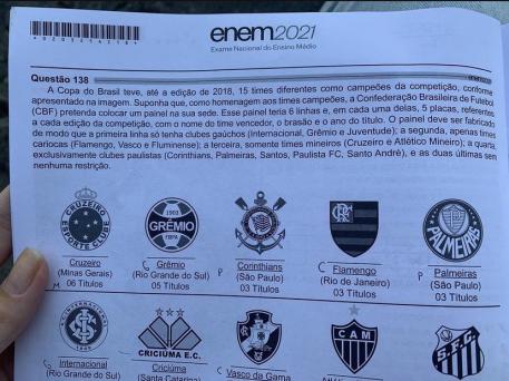 Enem 2021 tem questão sobre Copa do Brasil e rende brincadeiras na web: ‘Chutei mais que jogador’