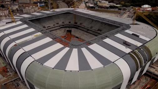 VÍDEO Obra nos vestiários da Arena MRV casa do Atlético MG já está