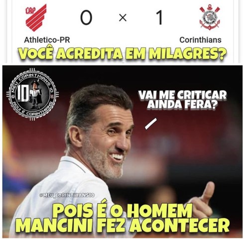 Torcida cria memes de Vagner Mancini para comemorar vitória do