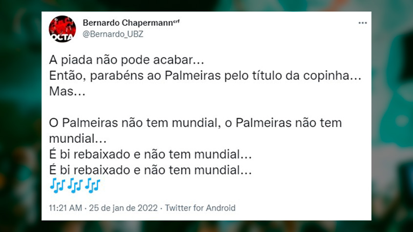 MÚSICA ATUALIZADA COM SUCESSO! O Palmeiras não tem mundial O