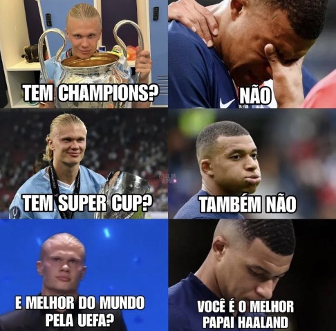 Memes do sorteio dos grupos da Champions League têm zoeiras com Haaland e  Mbappé – LANCE!