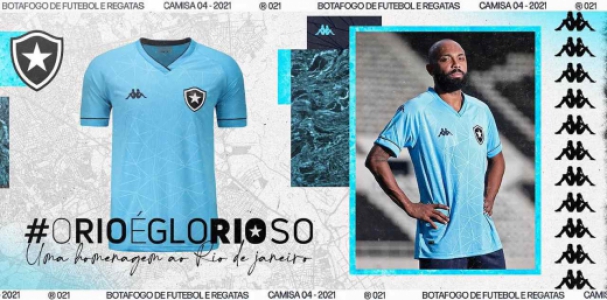 camisa do botafogo azul 2021