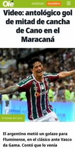 Fluminense - Gol de Cano