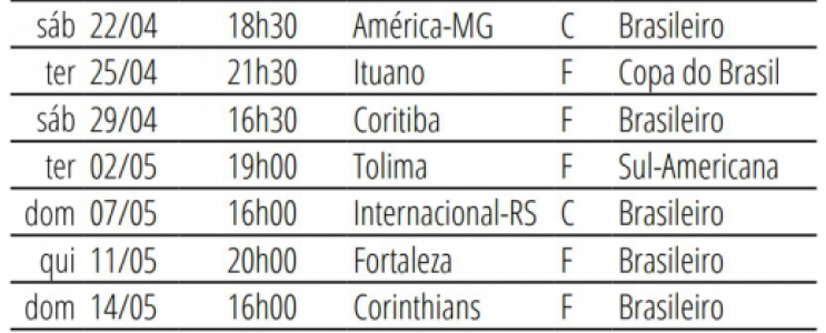 SPFC - Próximas partidas