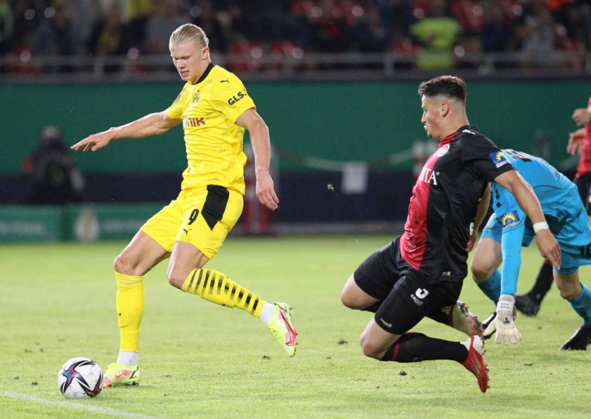 Borussia Dortmund Vence Time Da Terceira Divisao Com Hat Trick De Haaland Pela Copa Da Alemanha Lance