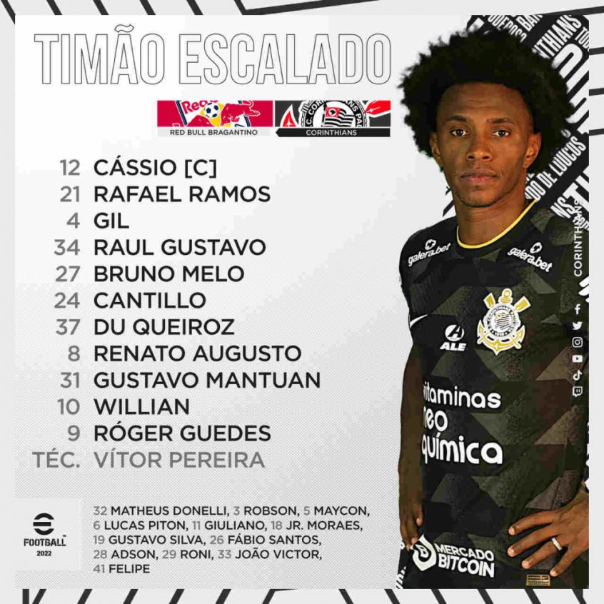 Qual foi a escalação do Bragantino?