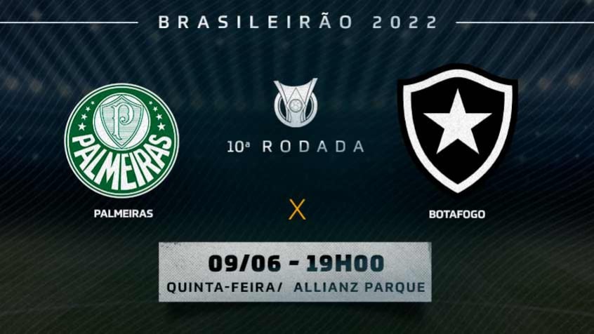 Que horas é o jogo do Palmeiras e Botafogo?