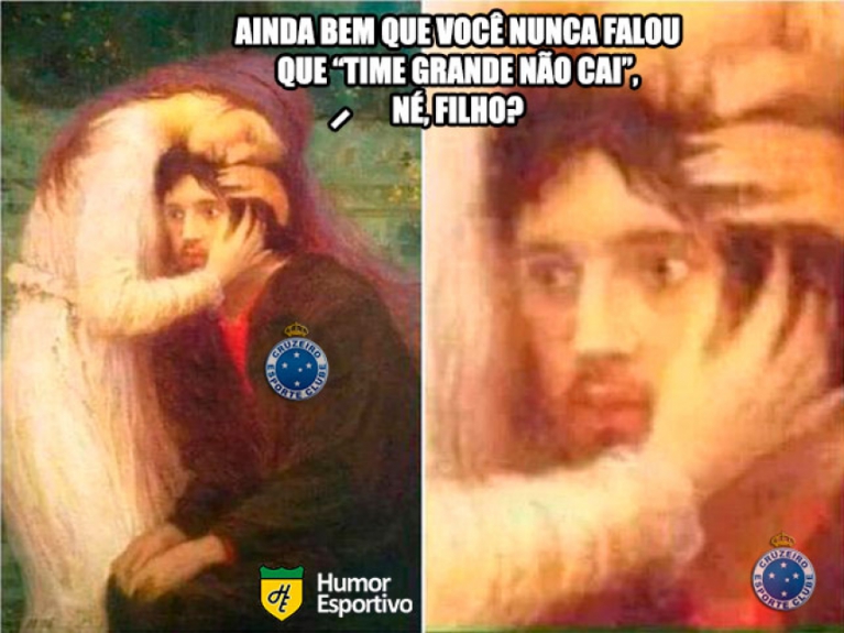 Cruzeiro é rebaixado e memes bombam nas redes sociais | LANCE!