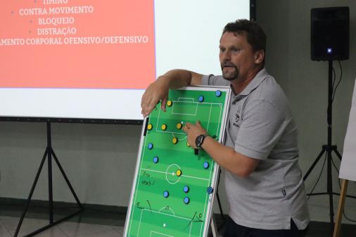 Técnico do sub-20 do Flamengo dá aula sobre organização ofensiva em curso da CBF