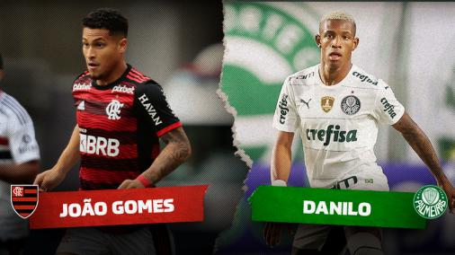 João Gomes e Danilo trocam mensagens após Flamengo x Palmeiras