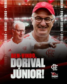 Flamengo oficializa a chegada do técnico Dorival Júnior para o lugar de Paulo Sousa