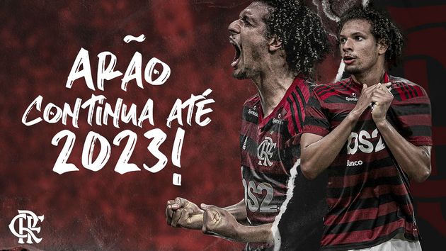 Mais um do atual elenco do Flamengo renovou o contrato. Willian Arão acertou sua permanência até 2023 na equipe Rubro-Negra