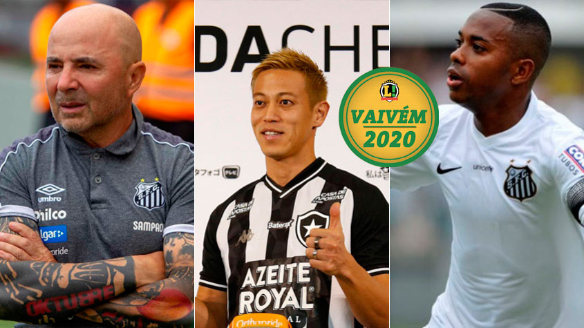 O mercado da bola teve novidades neste sábado. O Atlético-MG voltou a procurar o técnico Jorge Sampaoli agora que demitiu o venezuelano Rafael Dudamel, Honda está mais perto de estrear pelo Botafogo e o presidente do Santos negou que o clube esteja negociando com Robinho. Veja essas e outras no resumo do Vaivém.