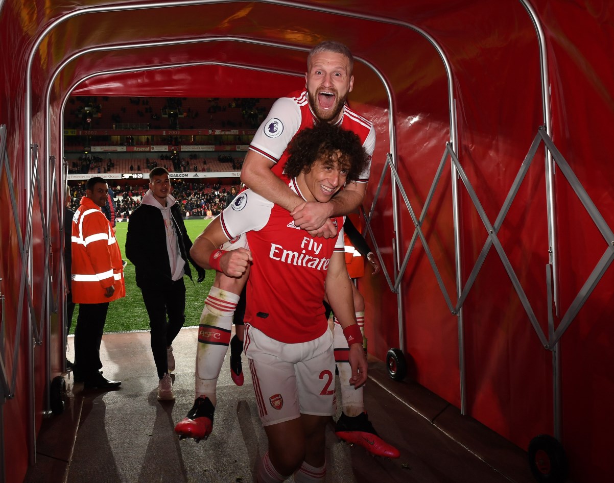 David Luiz falhou em gol do Everton sobre o Arsenal, domingo, no Emirates Stadium, mas deu passe para Aubameyang fazer um dos gols da vitória de virada dos Gunners, pelo Inglês: 3 a 2. 