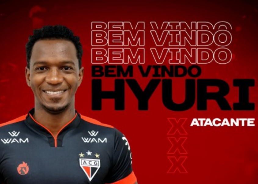 FECHADO: Agora é oficial. O Atlético-GO, através das redes sociais, anunciou o atacante Hyuri, que rescindiu o seu contrato com o Atlético-MG.