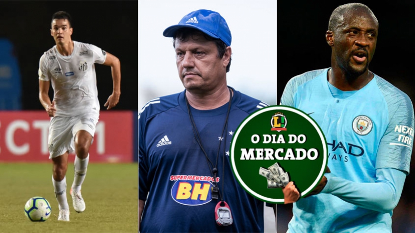 O mercado da bola teve novidades importantes nesta quinta-feira. O Cruzeiro manteve o treinador Adilson Batista após uma reviravolta, Felipe Aguilar pode servir de alívio financeiro para o Peixe e o fim da novela entre Botafogo e Yaya Touré... Confira o dia do mercado!