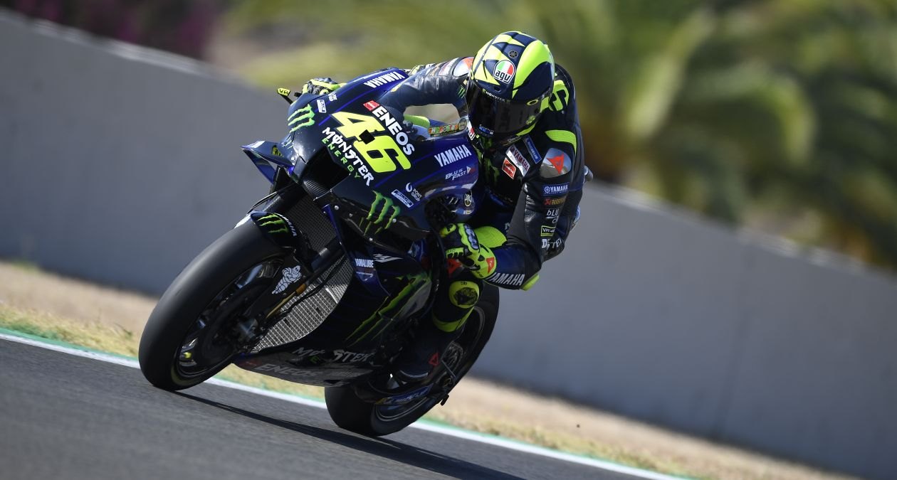 Valentino Rossi veio logo depois do companheiro espanhol