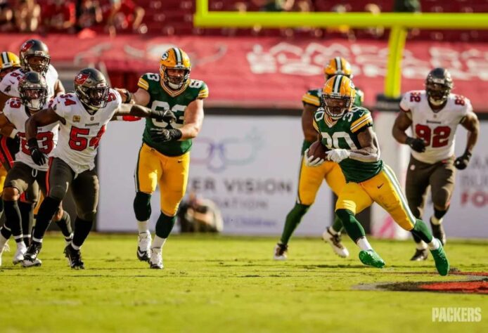 3° Green Bay Packers: Uma queda surpreendente para os Bucs, com o ataque sendo um problema. Cenário que não deve se repetir muitas vezes em 2020.