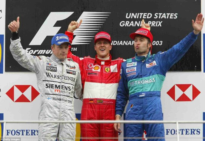 Em 2002, Schumacher conquistou o pentacampeonato com seis corridas de antecedência (Alemanha, Hungria, Bélgica, Itália, EUA e Japão).