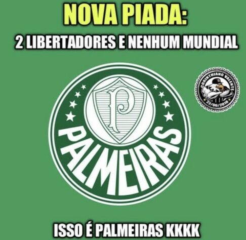 Piada renovada! Palmeiras é alvo de memes após eliminação do
