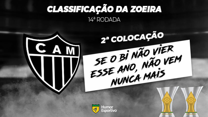 Brasileirão: a Classificação da Zoeira do Humor Esportivo após os jogos da 14ª rodada