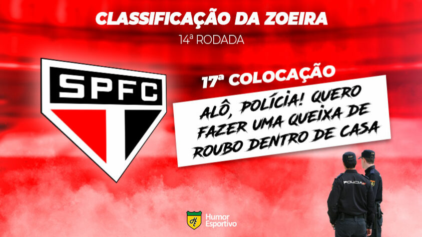 Brasileirão: a Classificação da Zoeira do Humor Esportivo após os jogos da 14ª rodada