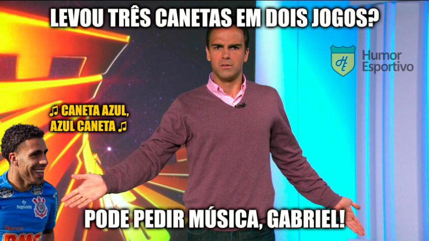 Gabriel é alvo de memes após levar mais uma caneta, dessa vez de Rodinei, do Flamengo.