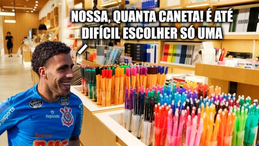 Gabriel é alvo de memes após levar mais uma caneta, dessa vez de Rodinei, do Flamengo.