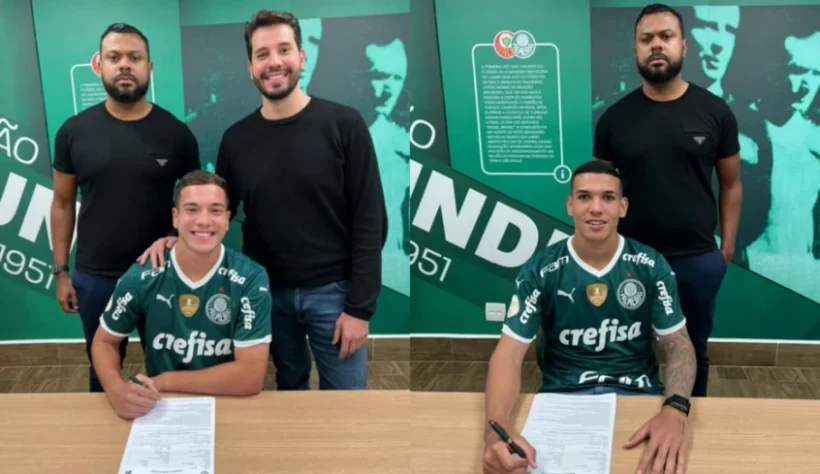 FECHADO - Na última segunda-feira (9), o Palmeiras acertou as renovações de contrato de dois jogadores campeões da Copinha em 2022. Trata-se do volante Fabinho e do zagueiro Naves, que já acumulam passagens pela equipe profissional.