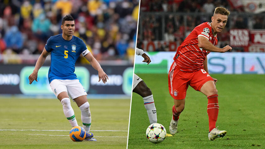 Casemiro (Brasil - Manchester United) x Joshua Kimmich (Alemanha - Bayern de Munique)