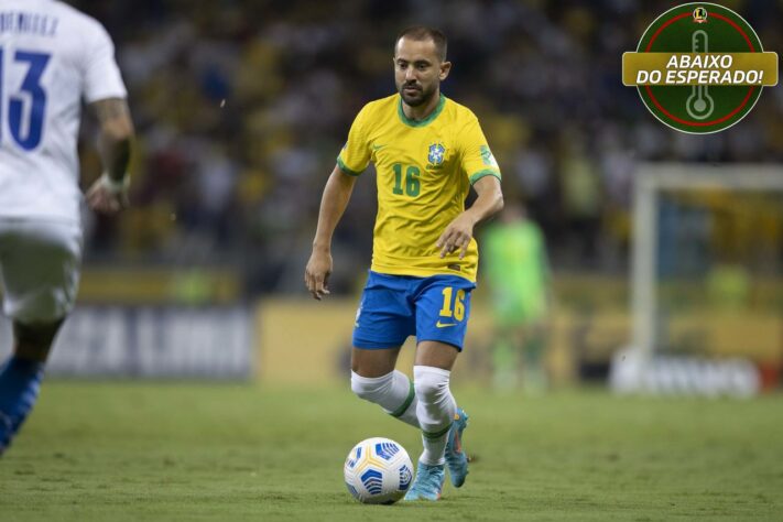 Everton Ribeiro (Flamengo) - ABAIXO DO ESPERADO - Voltou à Seleção Brasileira após ficar de fora em duas convocações, mas teve poucos minutos e não aproveitou muito bem.