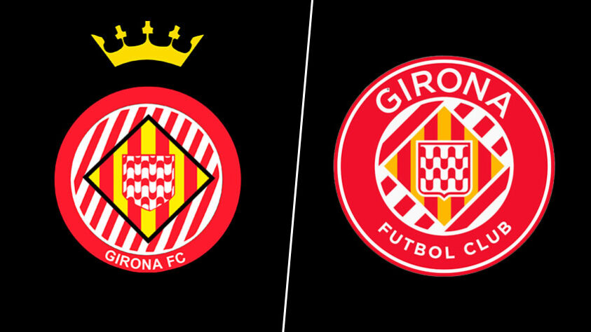 Girona - Espanha - primeira divisão - Grupo City comprou 44,3% do clube em 2021 - O escudo do time foi modificado nesta temporada