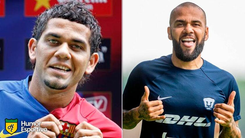 Antes e depois: as mudanças de Daniel Alves