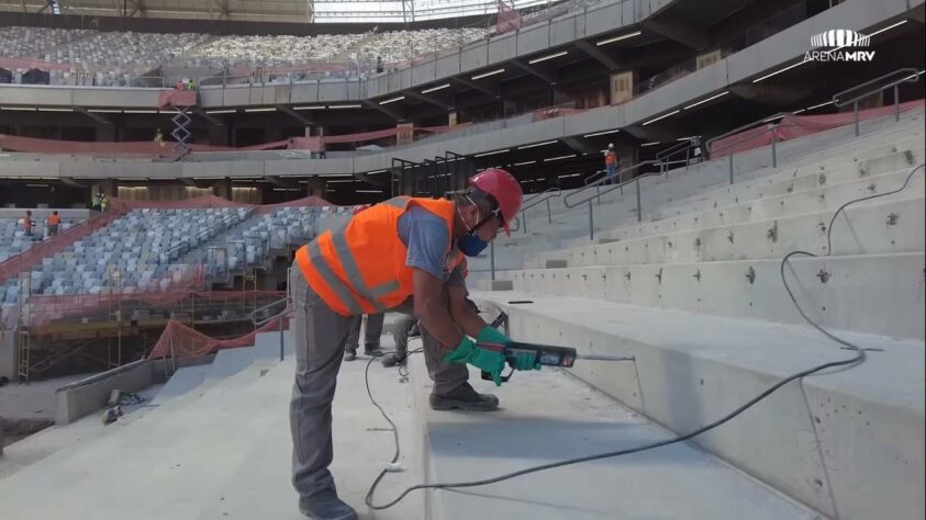 GALERIA: veja como estão as obras da Arena MRV, novo estádio do Atlético Mineiro.