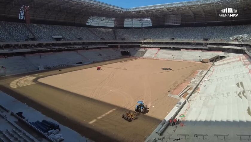 GALERIA: veja como estão as obras da Arena MRV, novo estádio do Atlético Mineiro.