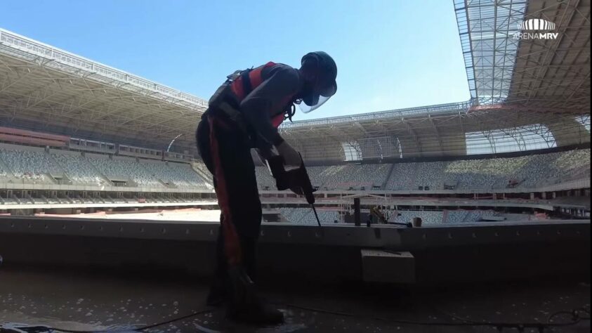 GALERIA: veja como estão as obras da Arena MRV, novo estádio do Atlético Mineiro.