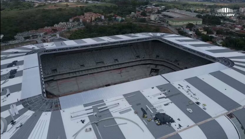 GALERIA: veja como estão as obras da Arena MRV, novo estádio do Atlético Mineiro.