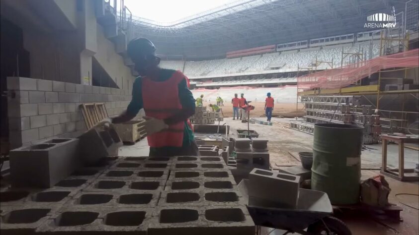 GALERIA: veja como estão as obras da Arena MRV, novo estádio do Atlético Mineiro.