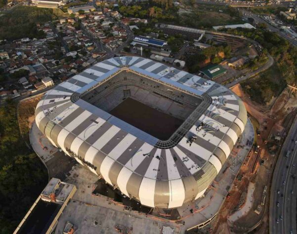 GALERIA: veja como estão as obras da Arena MRV, novo estádio do Atlético Mineiro.