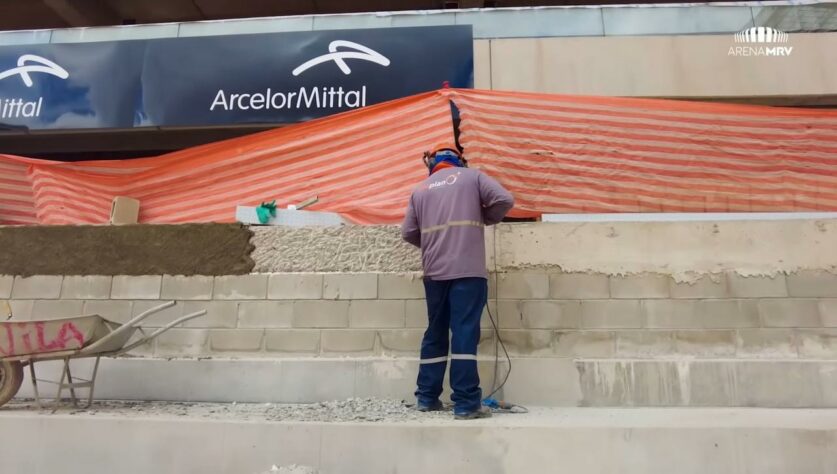 GALERIA: veja como estão as obras da Arena MRV, novo estádio do Atlético Mineiro.