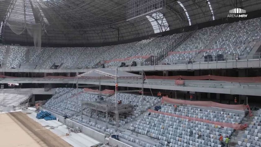 GALERIA: veja como estão as obras da Arena MRV, novo estádio do Atlético Mineiro.