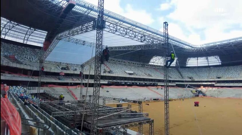 GALERIA: veja como estão as obras da Arena MRV, novo estádio do Atlético Mineiro.