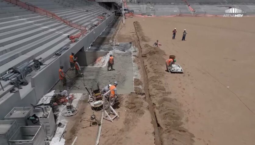 GALERIA: veja como estão as obras da Arena MRV, novo estádio do Atlético Mineiro.