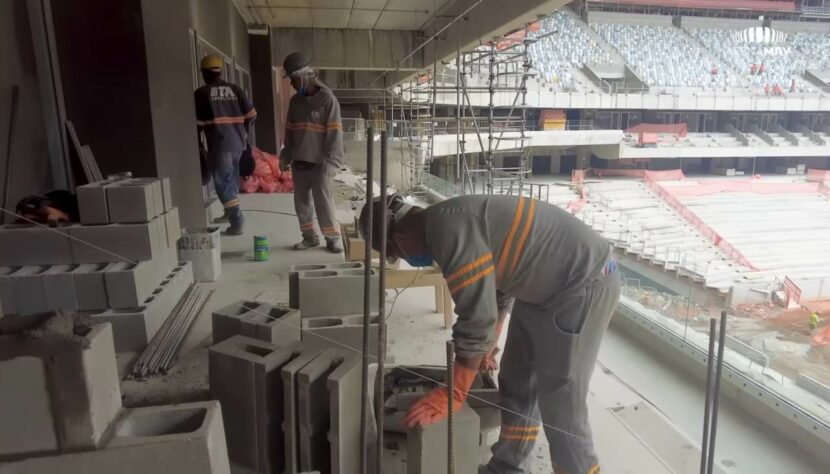 GALERIA: veja como estão as obras da Arena MRV, novo estádio do Atlético Mineiro.