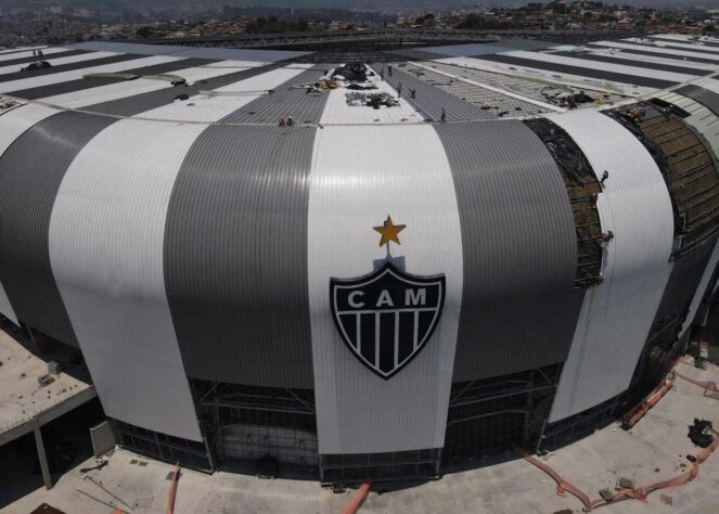 GALERIA: veja como estão as obras da Arena MRV, novo estádio do Atlético Mineiro.