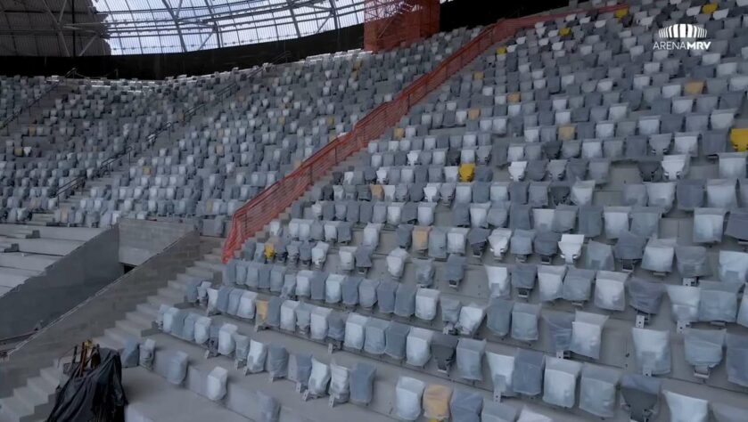 GALERIA: veja como estão as obras da Arena MRV, novo estádio do Atlético Mineiro.