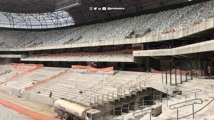 GALERIA: veja como estão as obras da Arena MRV, novo estádio do Atlético Mineiro.